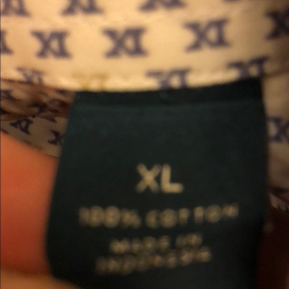 Perry Ellis Roman numeral dress shirt. XL - Picture 7 of 7